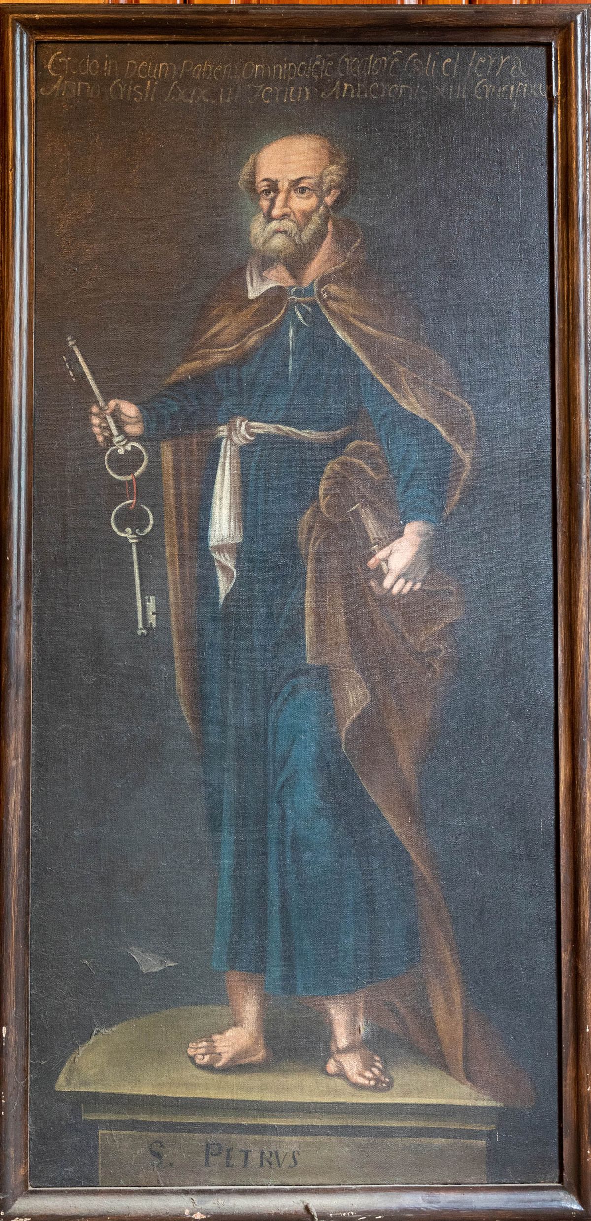 Obraz św. Piotr, olej na płótnie, barok, 1 poł. XVIII w.