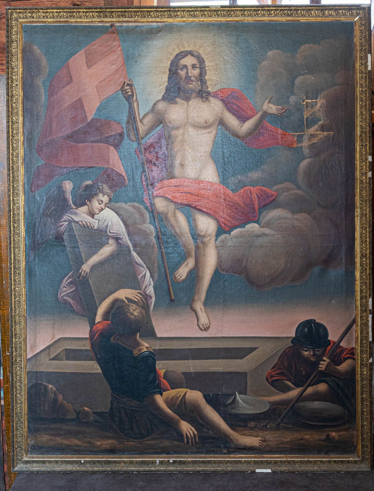 Obraz Zmartwychwstanie Pańskie, płótno, olej, późny barok, 2 poł. XVIII w.