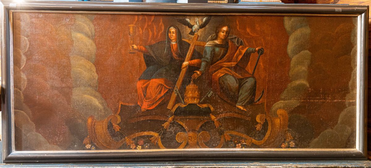 Antependium, olej na płótnie, barokowy, 2. Poł. XVIII w.