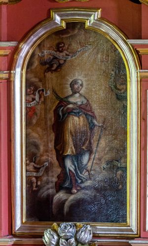 Obraz św. Katarzyna, olej na płótnie, barok, 1 poł. XVIII w.