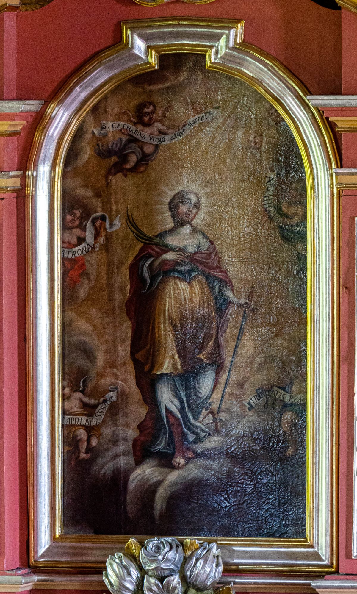 Obraz św. Katarzyna, olej na płótnie, barok, 1 poł. XVIII w.