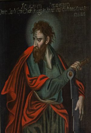 Obraz Święty Szymon Apostoł, płótno, olej, barok, ok. poł. XVIII w.