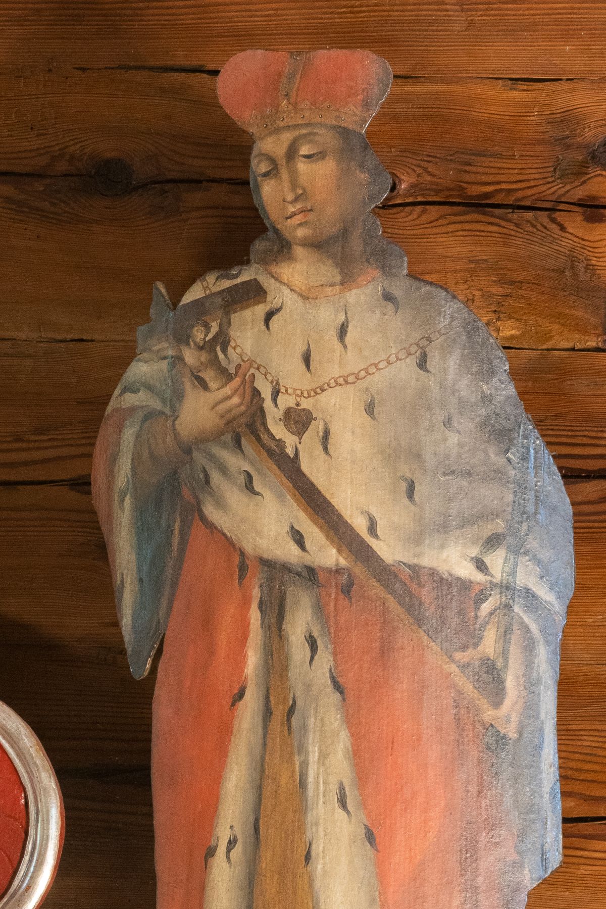 Obraz św. Kazimierz, tempera na desce, barokowy, 1 ćw. XVIII w.